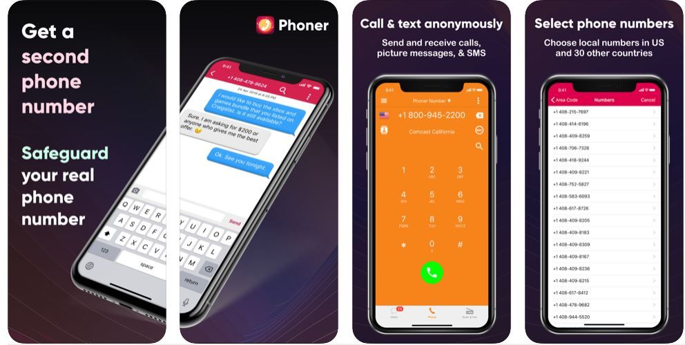 Phoner - Free Phone numbers for Calling and Texting