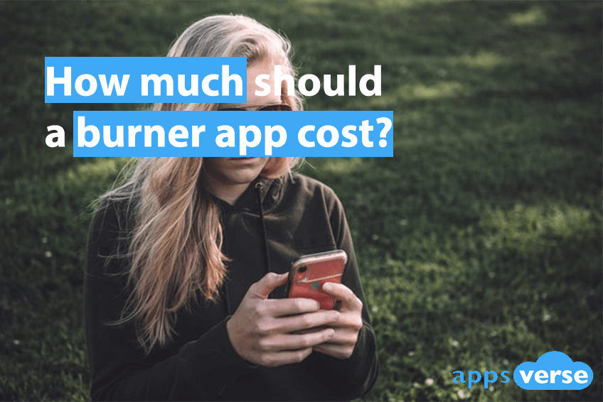 How much should a burner app cost?